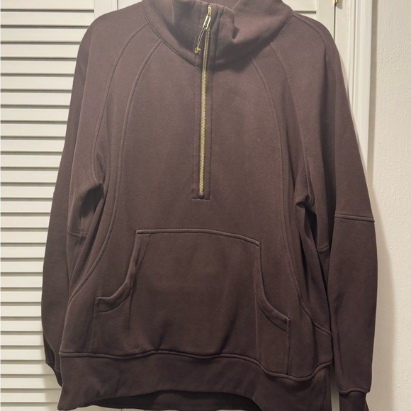 lululemon athletica Dark Brown long scuba half zip - Picture 1 of 2